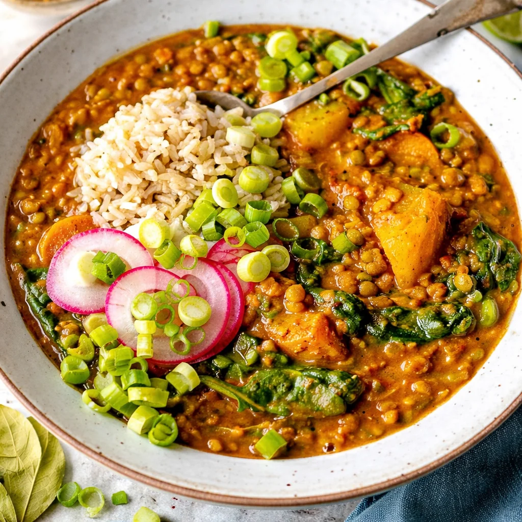 Healthy anti-inflammatory plant-based dinner with fresh vegetables and spices.