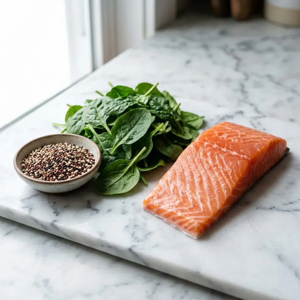 Raw ingredients for a nervous system balancing dinner