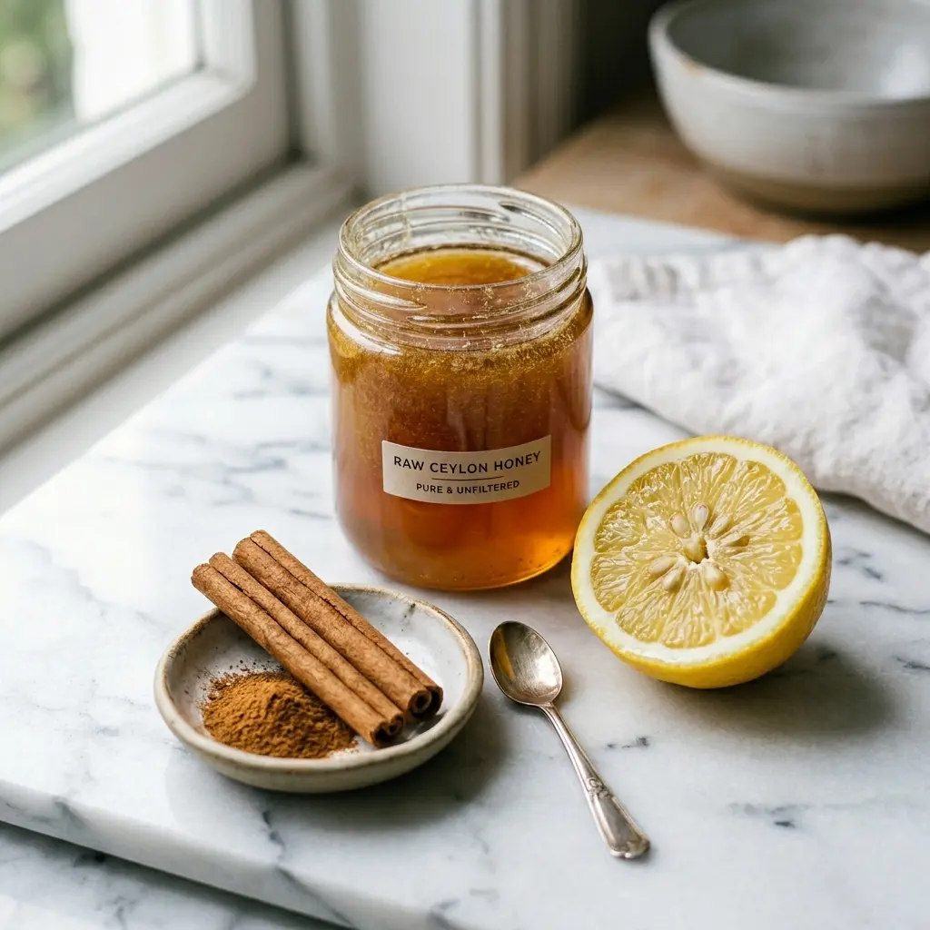 Raw ingredients for the Dr. William Li honey protocol

