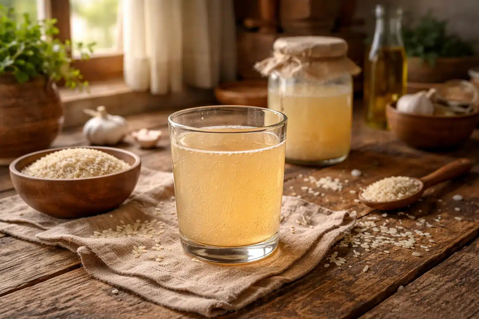 rice water fermented weight loss drink