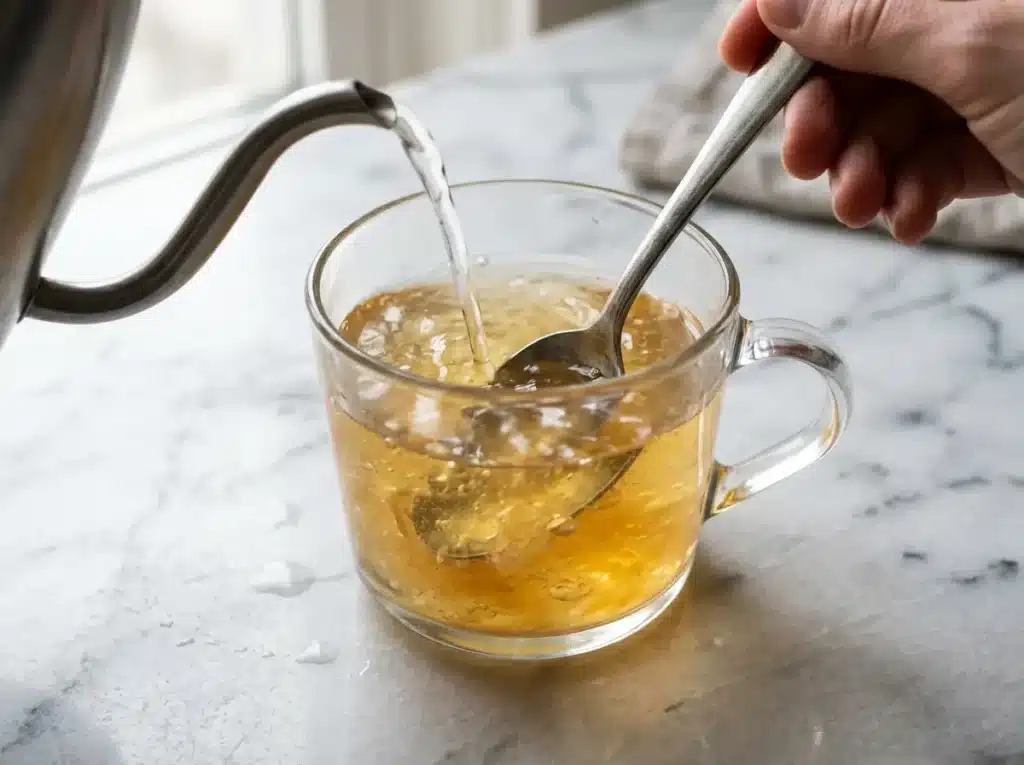 Hot water dissolving pure bloomed gelatin safely