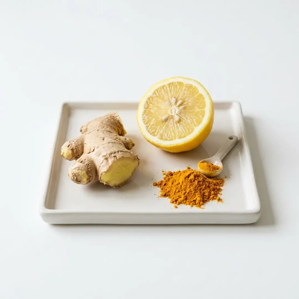 dr-taz-gut-tonic-ingredients Fresh botanical ingredients for the morning gut tonic.