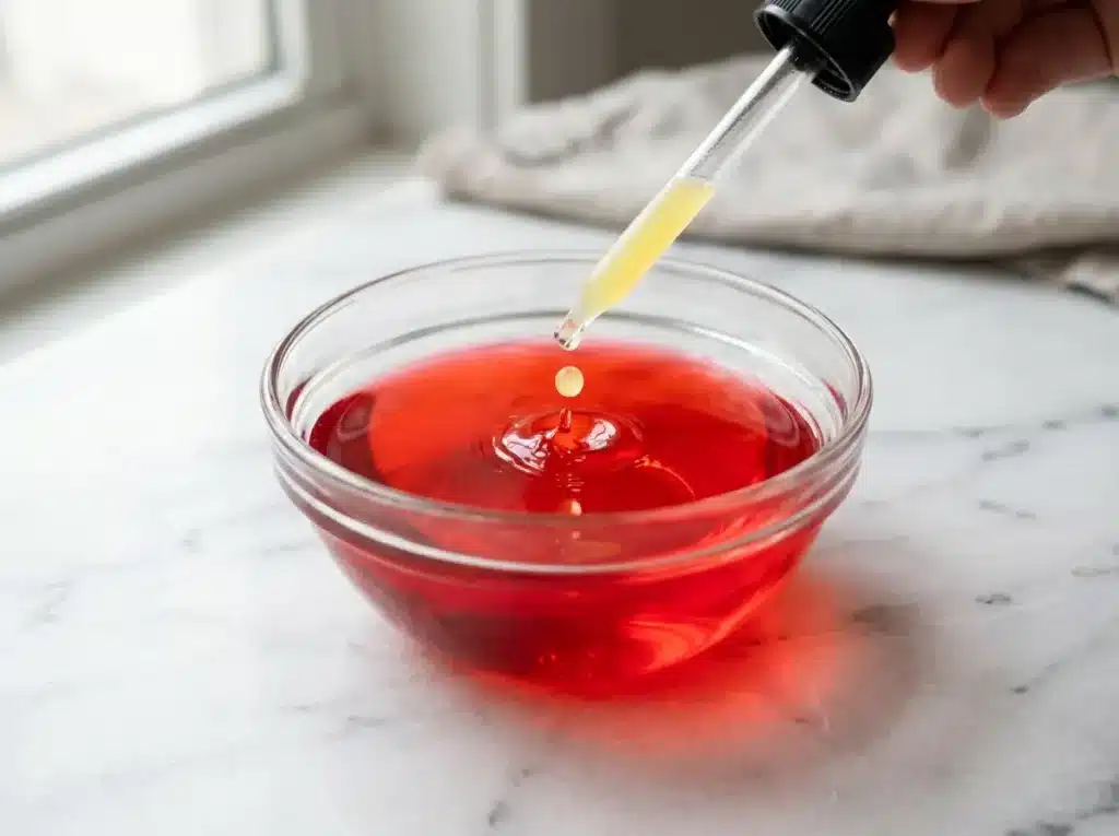 Adding ascorbic acid to the fasting jello snack.